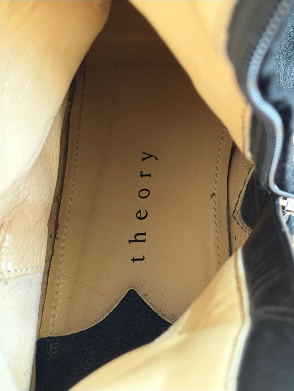Theory Black Suede Over-the-Knee Lace-Up Boots